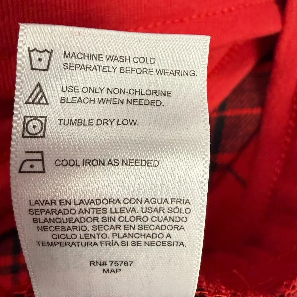 NWT Wisconsin Badgers Flannel Lounge Pants Men's L  Red Black Pajama Bottom PJ